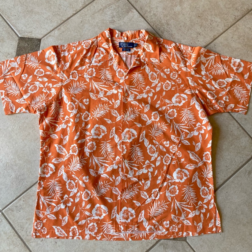 Men’s Polo Ralph Lauren Orange Floral Shirt
